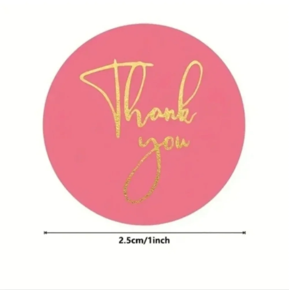 500 Pieces Roll Thank You Sealing Sticker